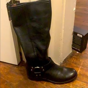 Frye knee high zip up boots barely worn